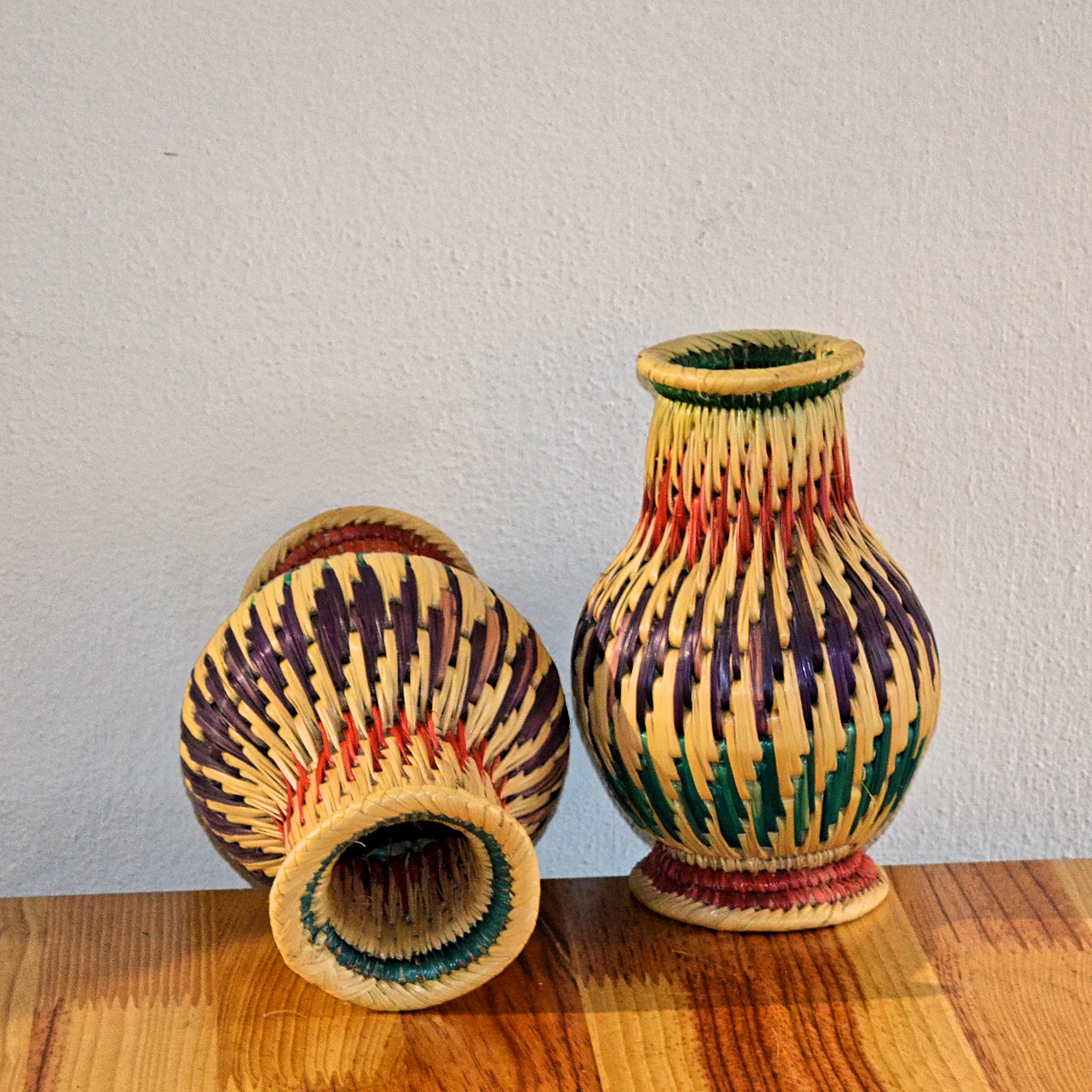 Hand-woven Flower pots in pairs
