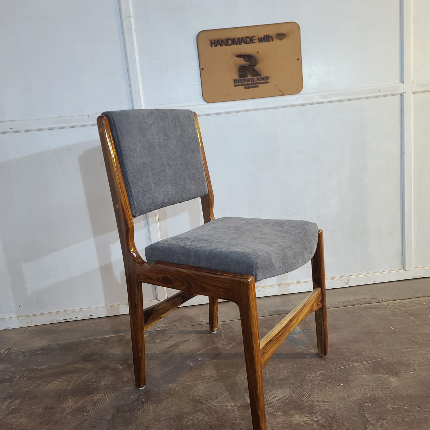 Mukul Wooden Upholstered Chair