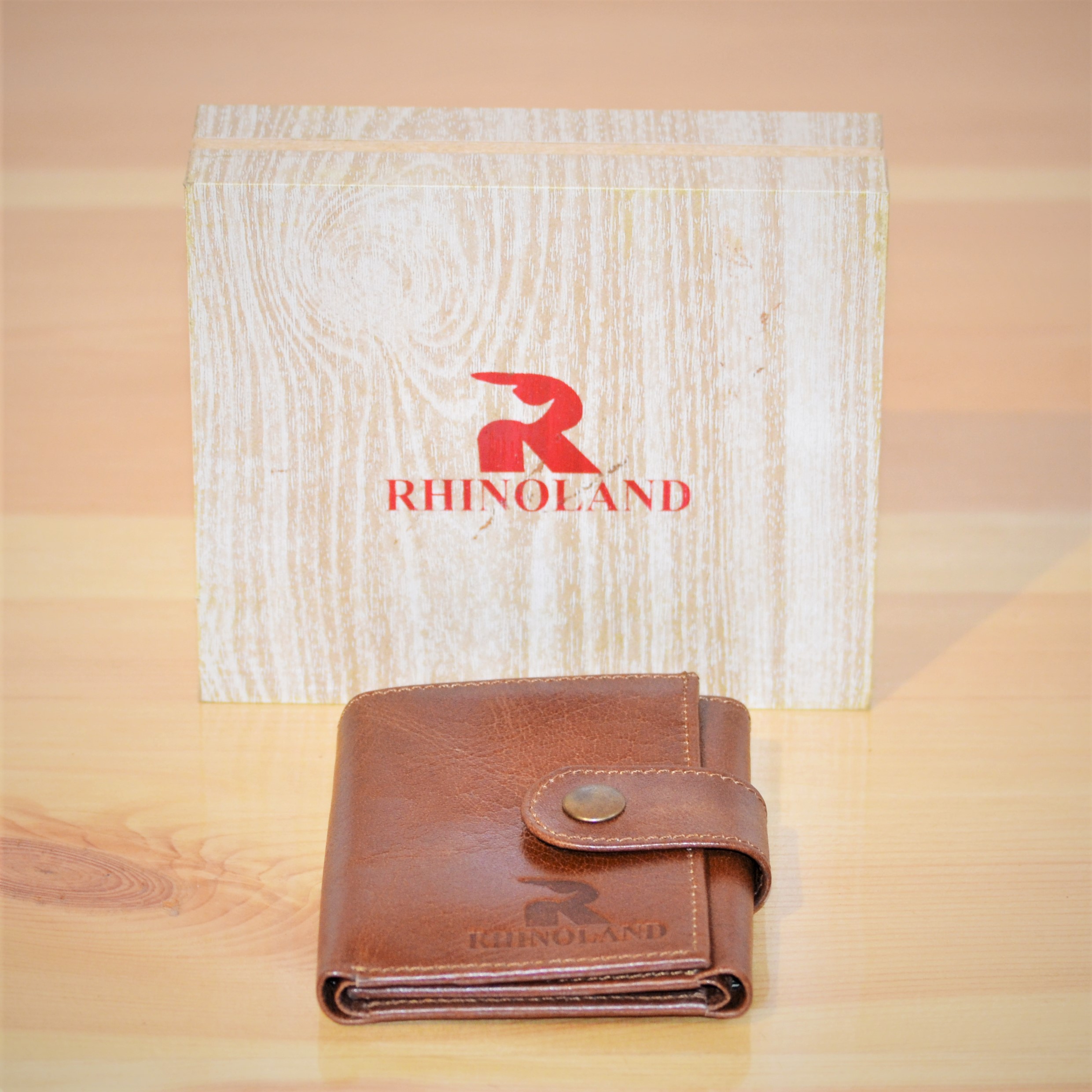 Rhinoland Double Fold Leather Wallet For Men