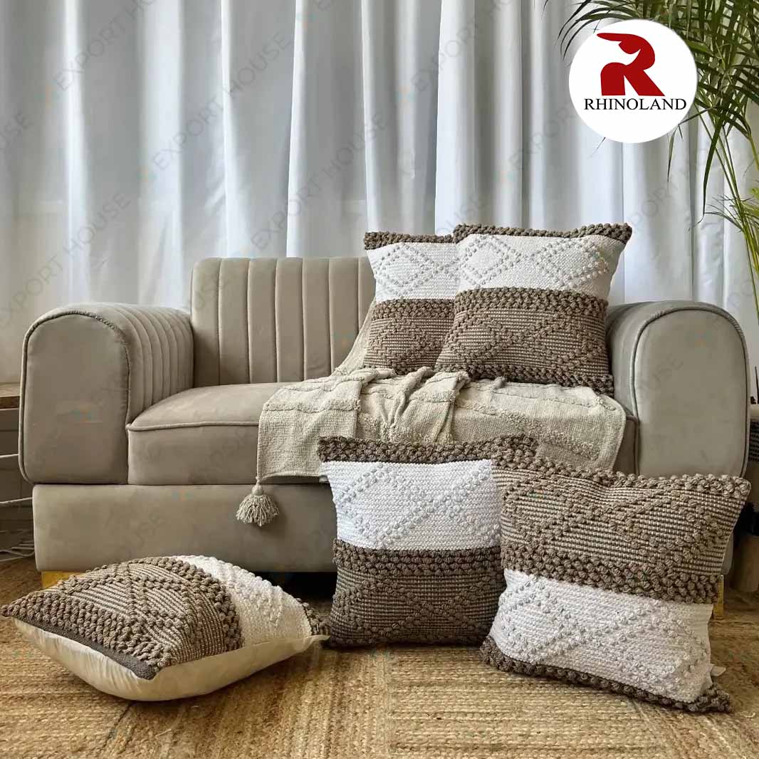 Neutral  Hues Weave Cushion