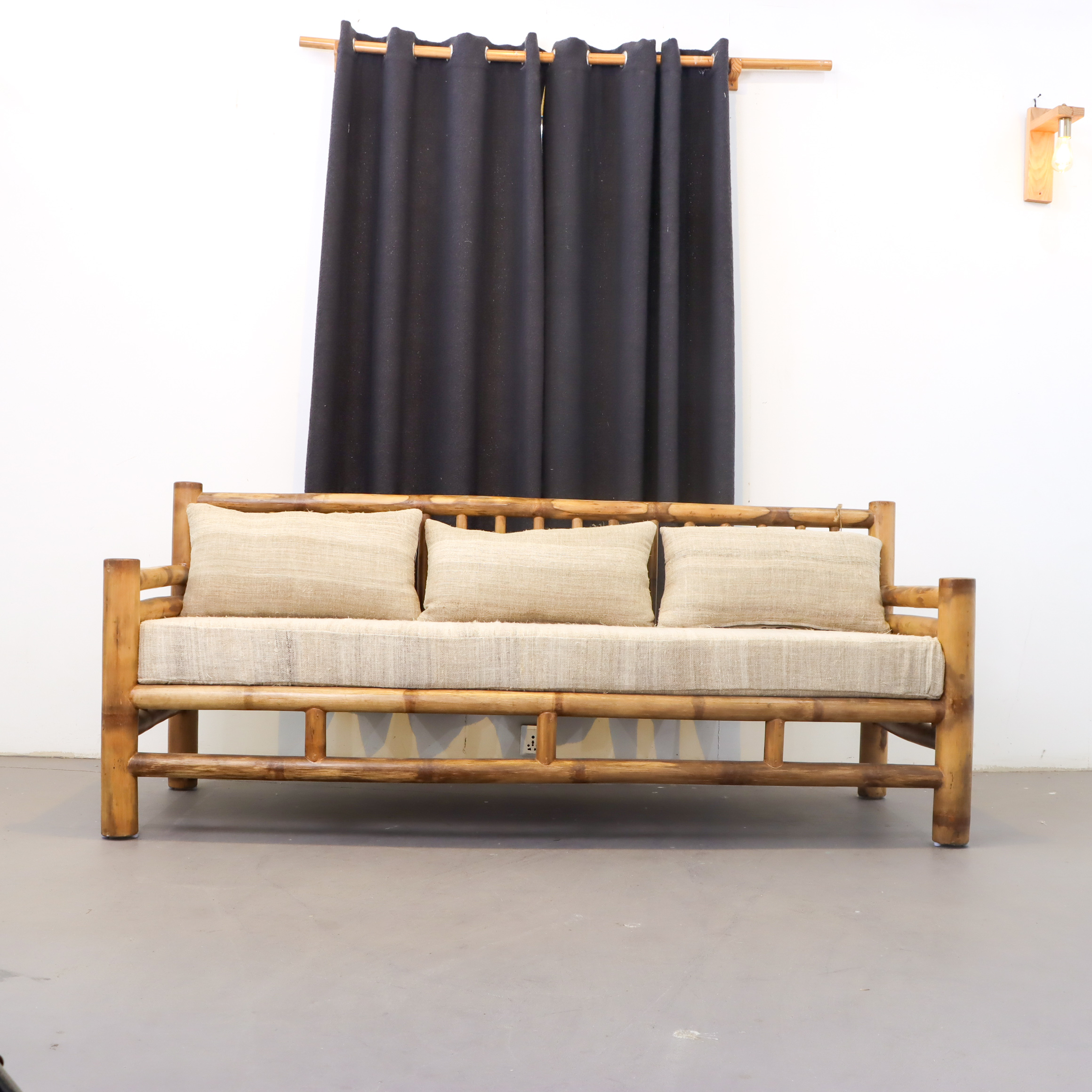 Bamboo Three Seater Sofa