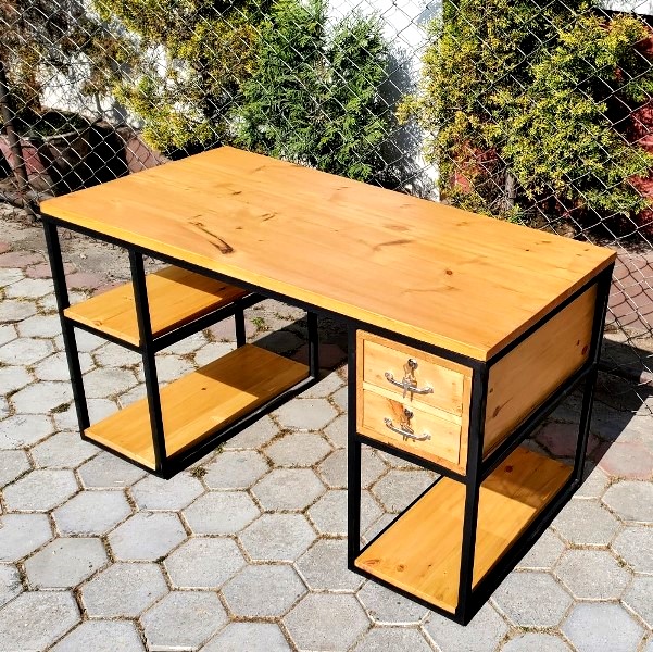 Custom Made Metal Wood Study Office Table